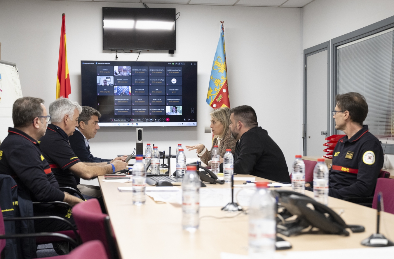 La Diputación de Castellón continúa con todos los parques de bomberos activos y la vigilancia en cauces y barrancos ante el temporal de lluvias en la provincia