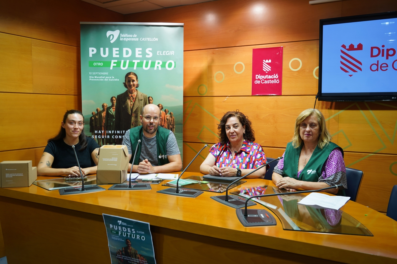 La Diputació de Castelló i el Telèfon de l'Esperança presenten la jornada ‘Puedes elegir otro futuro. Pide ayuda’ per a la prevenció sobre les conductes suïcides