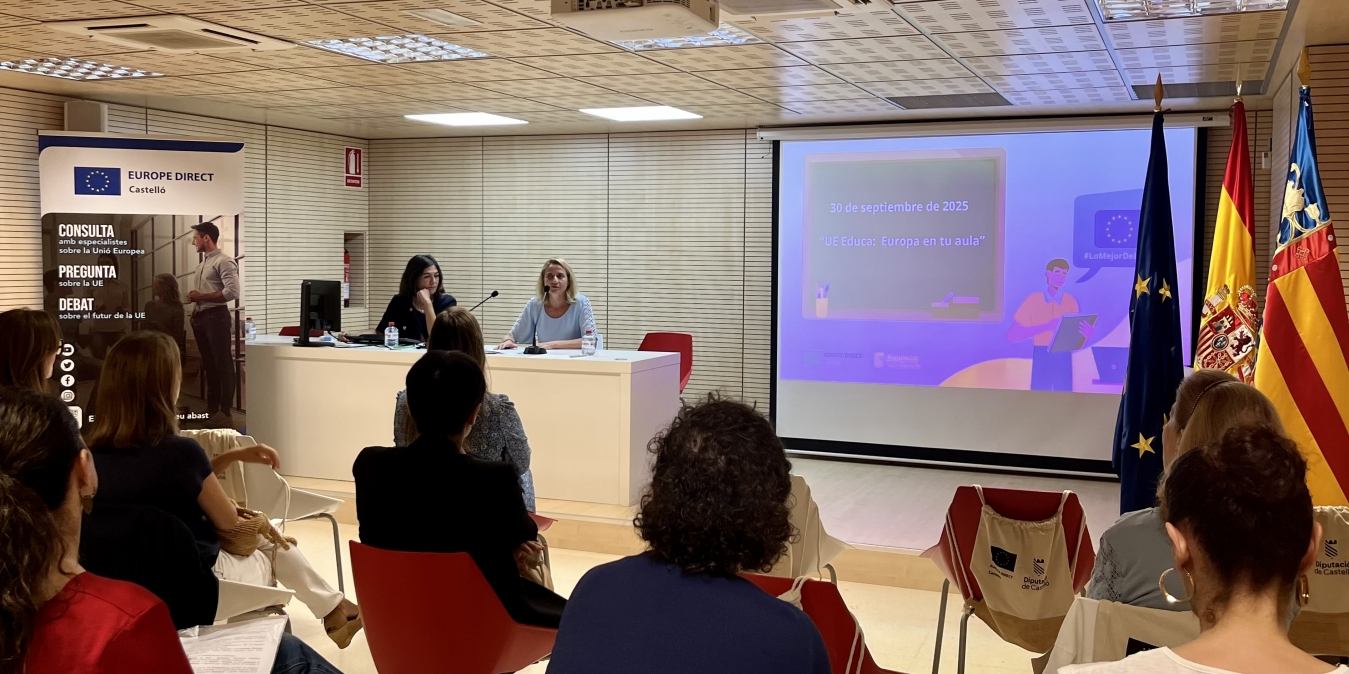 La Diputació de Castelló acosta les oportunitats i recursos educatius de la Unió Europea al professorat de la província a través d'UE Educa