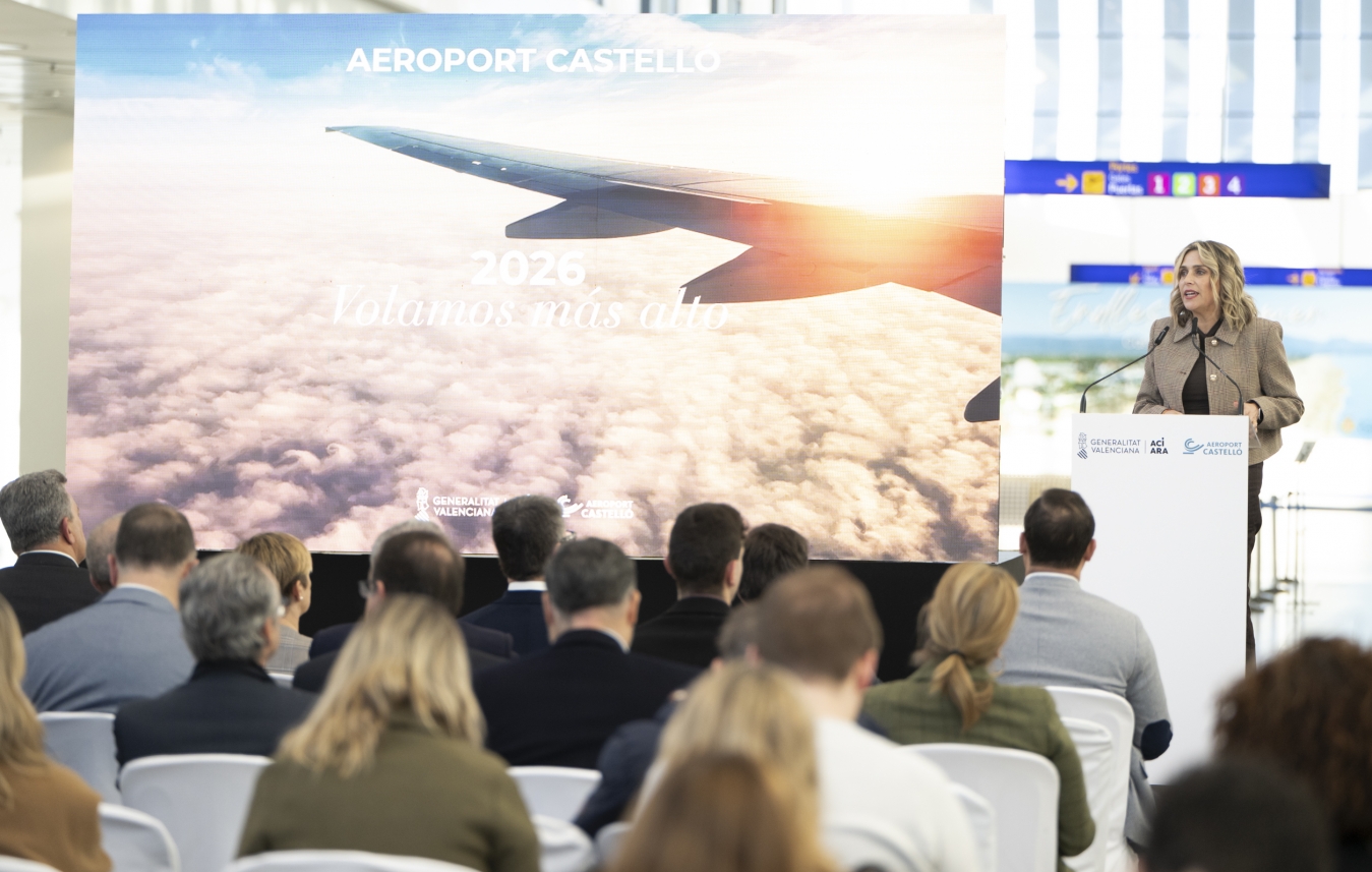 Marta Barrachina ensalza “el valor al alza” del aeropuerto de Castellón, consolidándose como infraestructura estratégica de la provincia