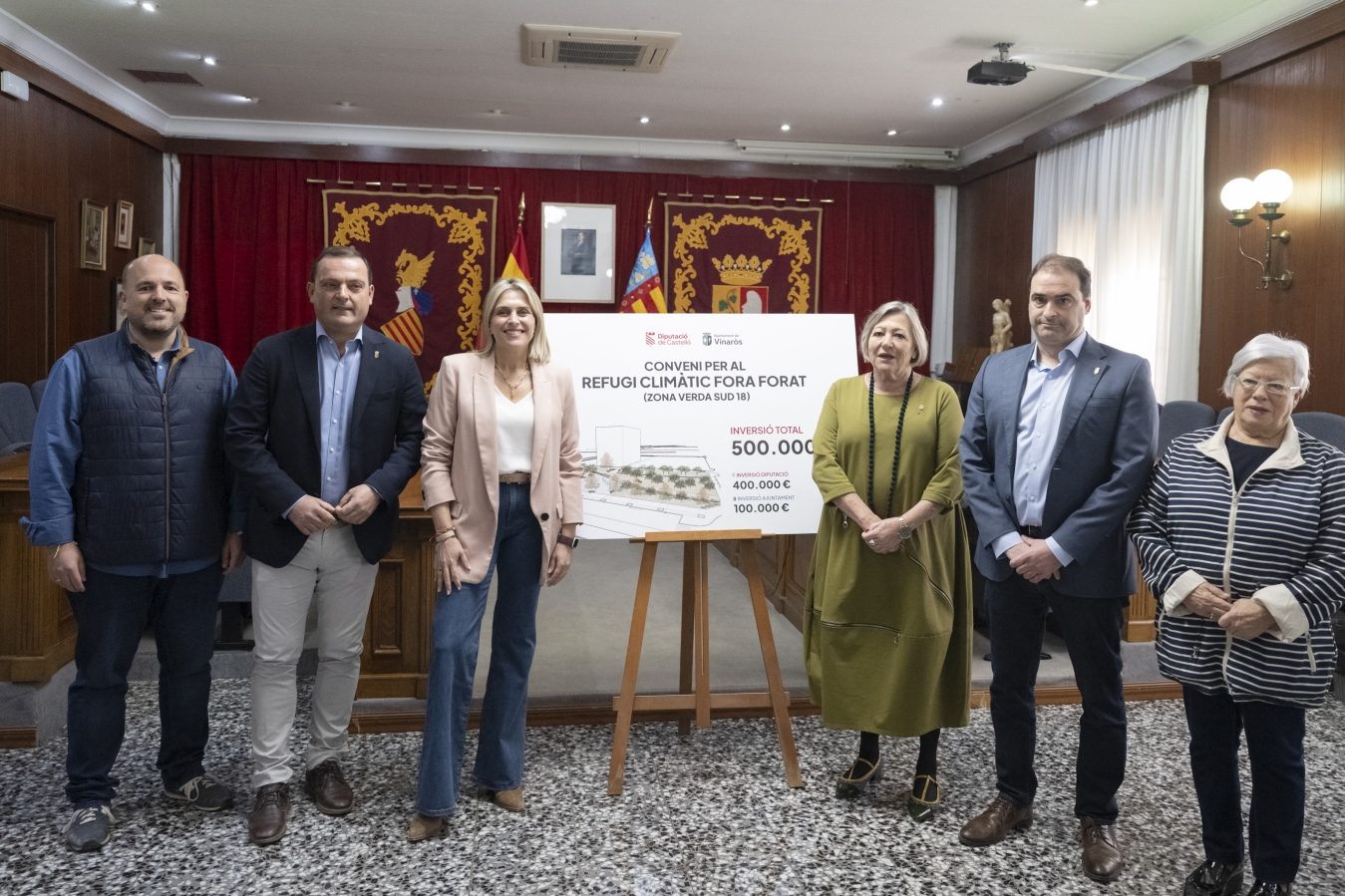 La Diputació de Castelló s'alia amb Vinaròs per a impulsar el pla de regeneració urbana i fer realitat un refugi climàtic en Fora Forat