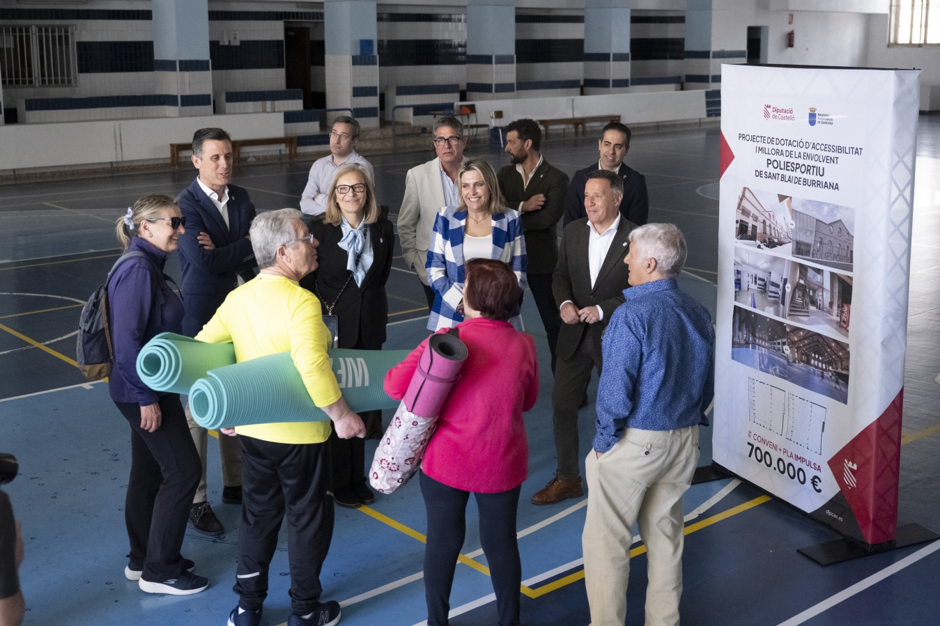 Marta Barrachina anuncia una inversión de 700.000 euros para la reforma integral del polideportivo de Sant Blai en Burriana
